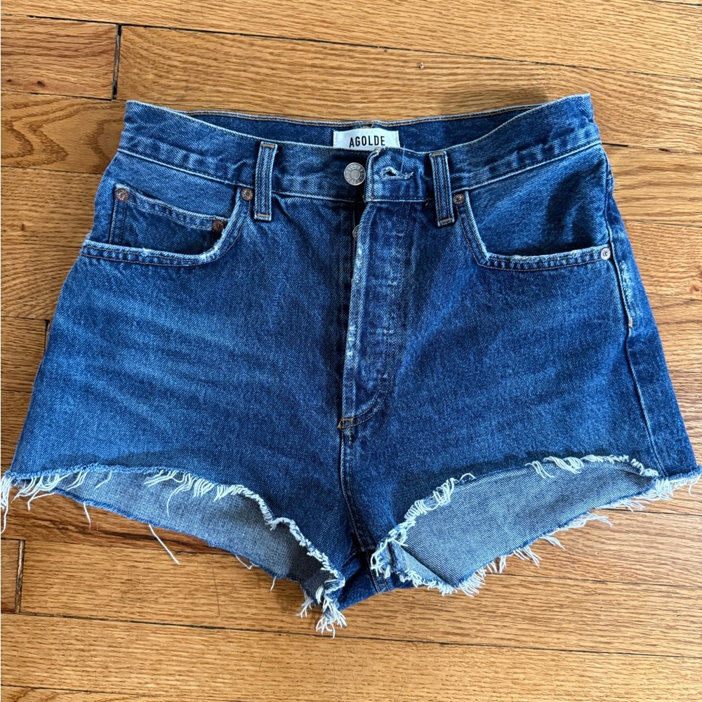 AGOLDE Women's Blue Denim Shorts